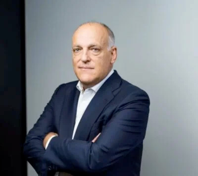 خافيير تيباس، رئيس رابطة الدوري الإسباني لكرة القدم. 