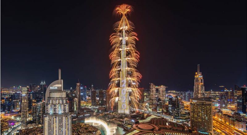 Burj khalifa fireworks 2020