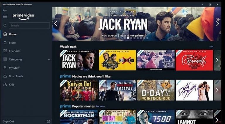 Amazon Prime Video app launched on Microsoft Windows 10