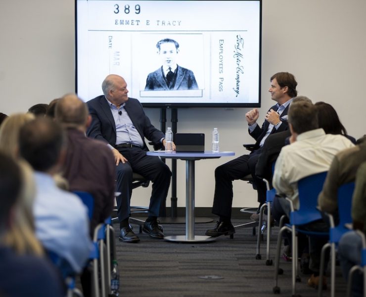 Jim Hackett and Jim Farley Ford