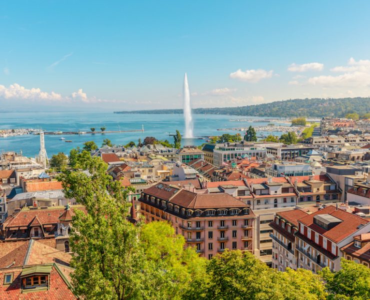 Geneva aerial view Switzerland