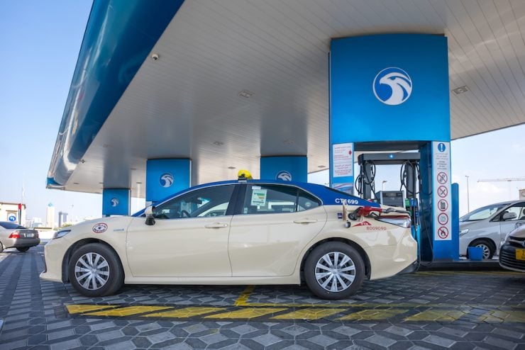 ADNOC Distribution cars taxi