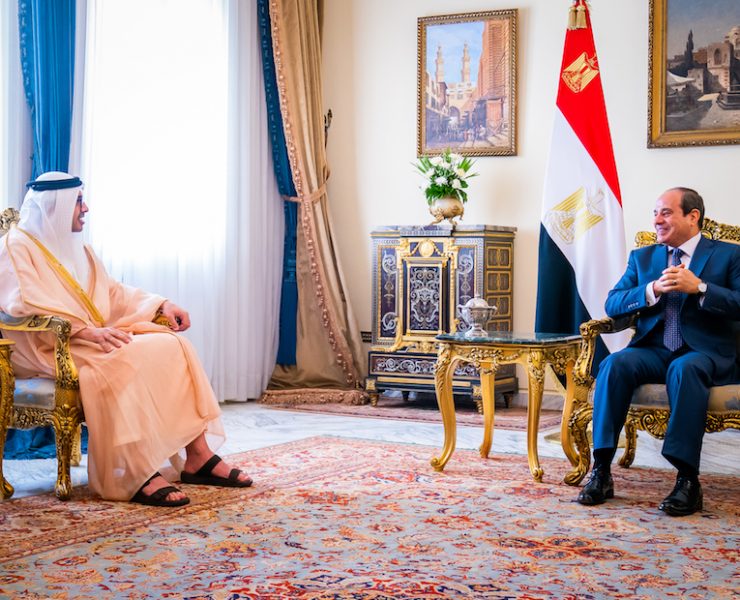 UAE minister Sheikh Abdullah bin Zayed meets Egyptian President in Cairo