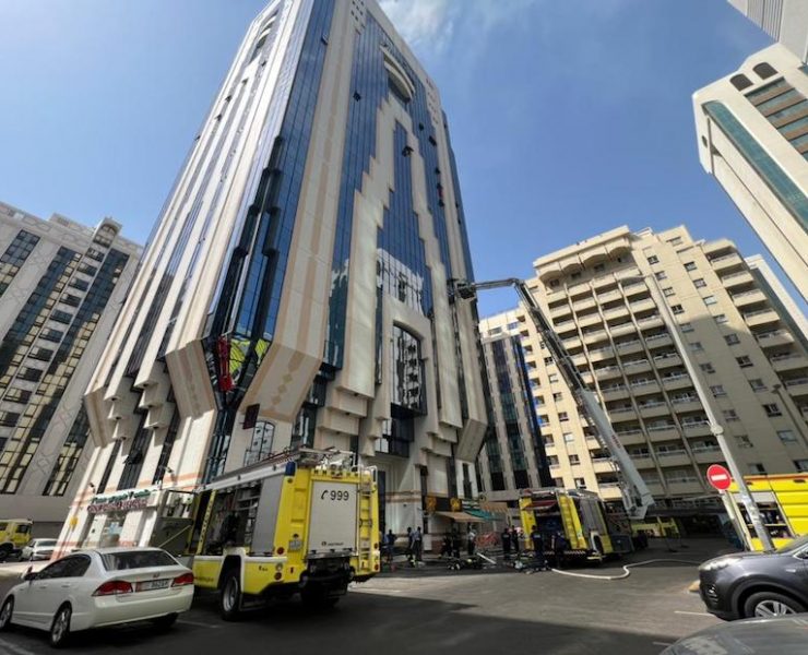 Abu dhabi fire Image courtesy: Abu Dhabi Police, Twitter