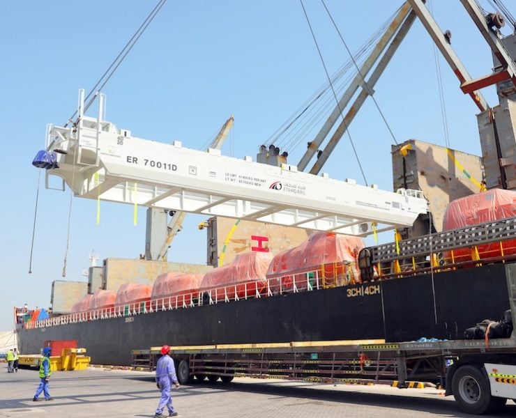 Etihad Rail new wagons fleet being offloaded