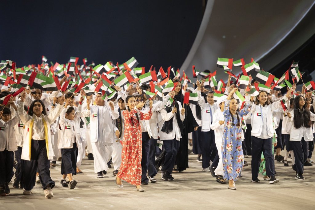 Children participating in National Day official celebrations in Abu Dhabi 