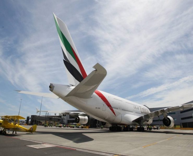 Emirates' A380 touches down in Auckland for first time since Feb 2020