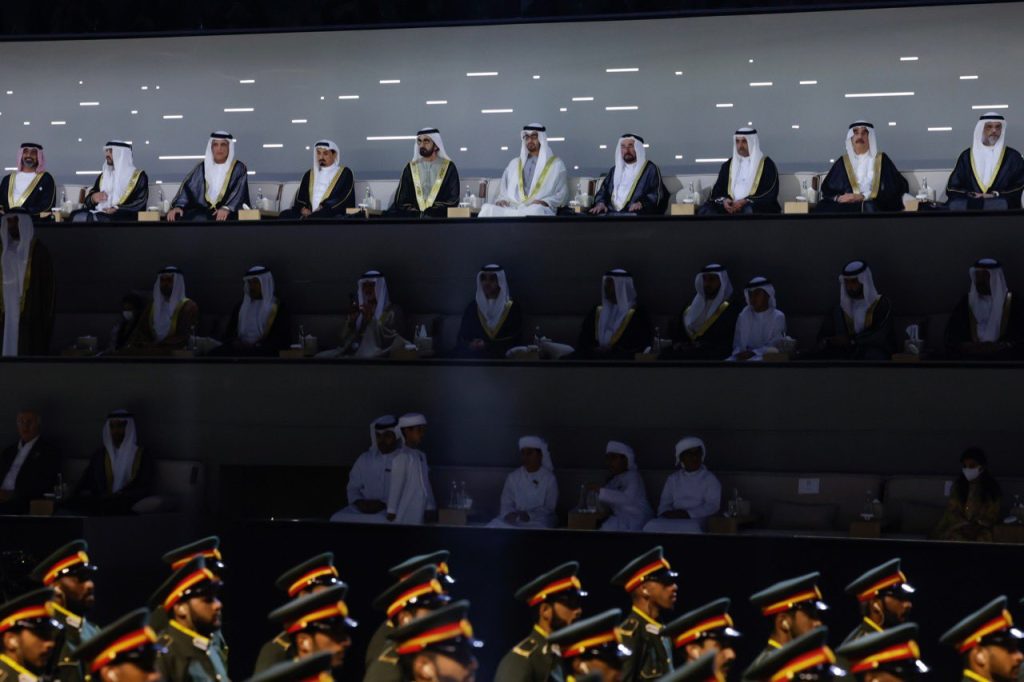 UAE leaders of all seven emirates witness the official celebration in Abu Dhabi 