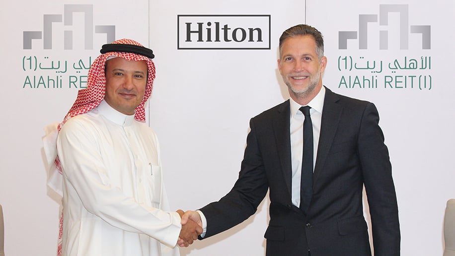 Signing of the upcoming DoubleTree by Hilton Jeddah Al Andalus Mall (Image: Supplied by Hilton)