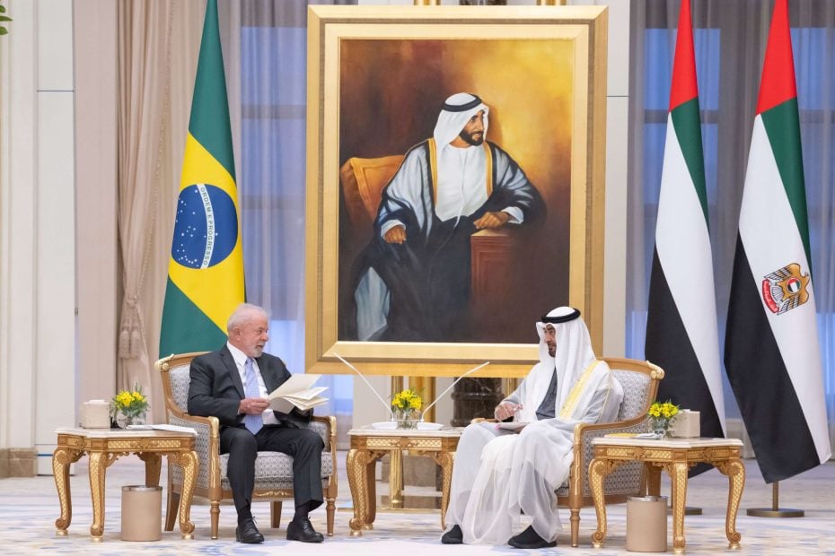 President Sheikh Mohamed receives President Lula