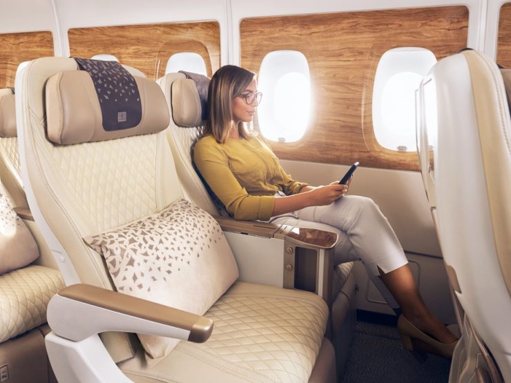 Emirates inflight Wi-Fi in Premium Economy Class