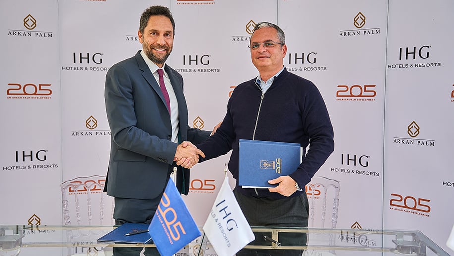 IHG Hotels and Resorts signs the agreement with Arkan Palm for Real Estate Investment (Image: Supplied by IHG)