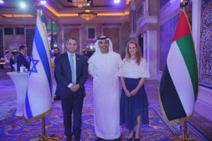 LR Mr. Ohad Horsandi-Deputy Chief of Mission at Israel Embassy Abu Dhabi- Mr. and H.E Liron Zaslansky-Consul General of Israel in Dubai