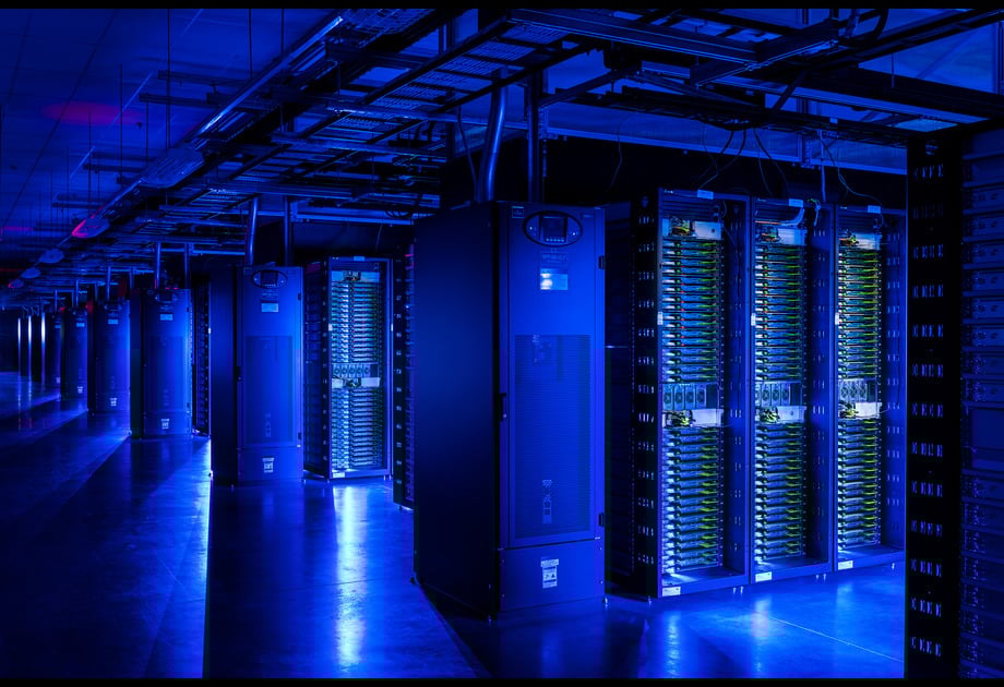 Cold storage in Meta data center. Image Credit: META