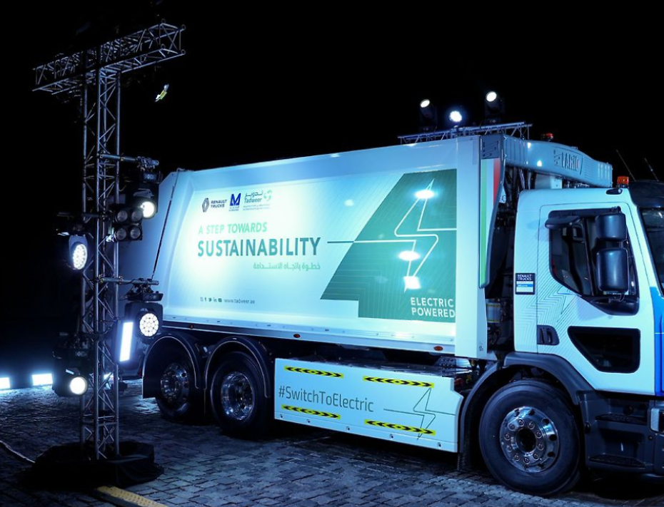 Tadweer kaunches new electric garbage truck pictures wam