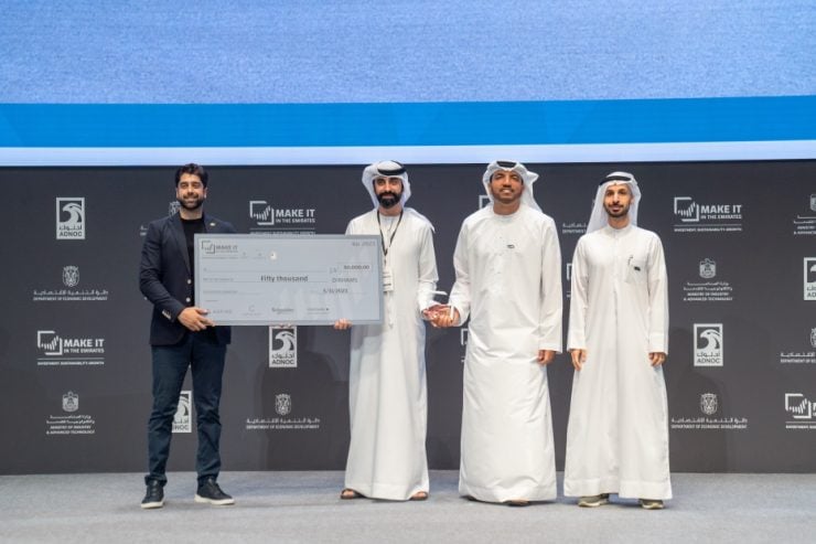 Winners of the startup pitch competition