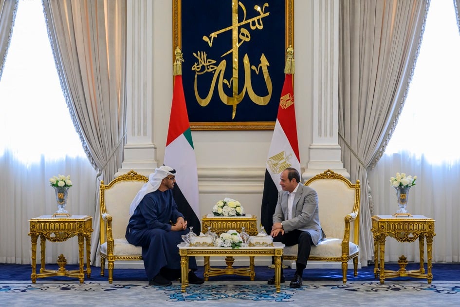 UAE President Sheikh Mohamed Meets Egyptian President