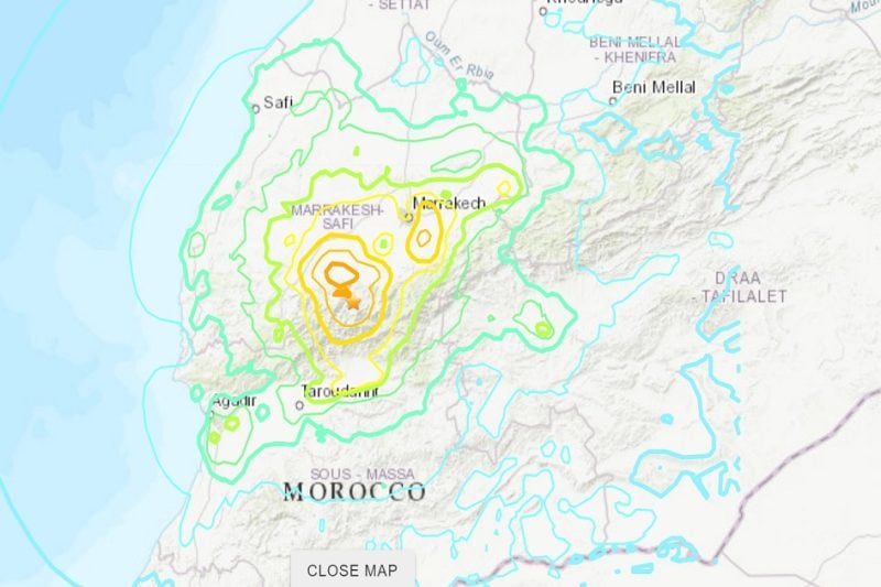 Morocco Earthquake Kills 600 What We Know So Far   Morocco Earthquake USGS 800x533 