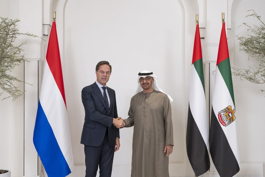 UAE President meets Netherlands PM Rutte