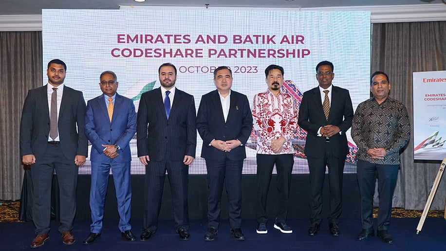 Emirates to codeshare with Batik Air Malaysia (Image: Supplied by Emirates)