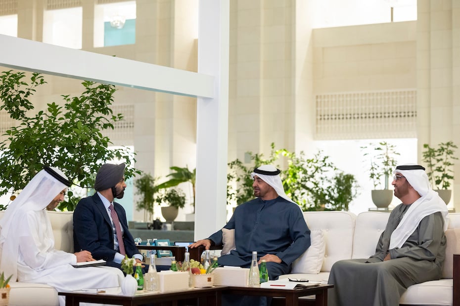 UAE President meets World Bank President in Abu Dhabi