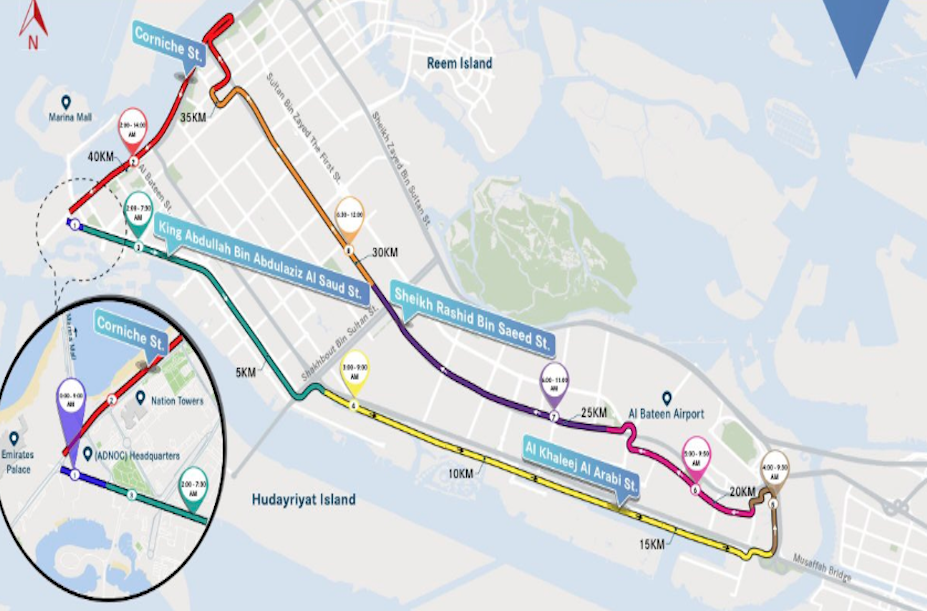 Abu Dhabi 8 hour long road closure for ADNOC marathon on Saturday