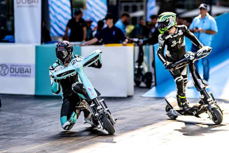 Riders speeding around the Dubai track. (Supplied)