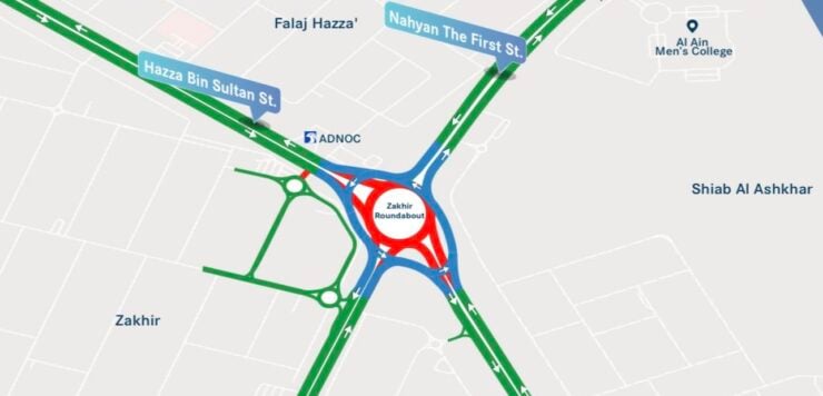 Abu Dhabi road closure