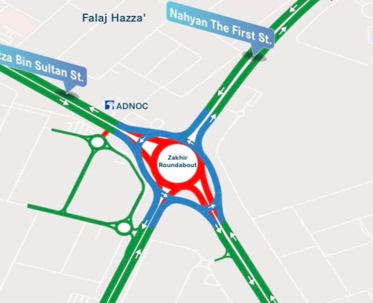 Abu Dhabi road closure