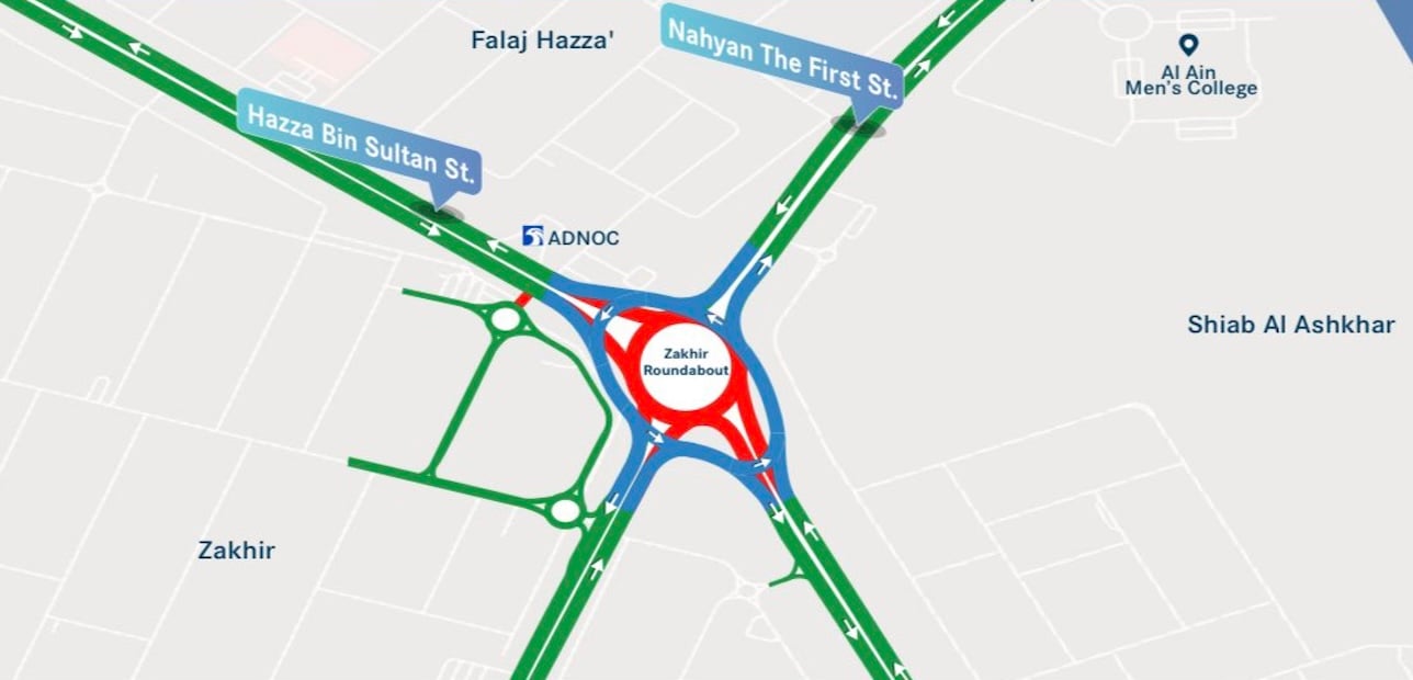Abu Dhabi road closure