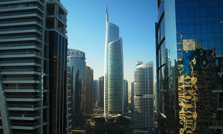 Almas Tower in DMCC. DMCC is home to over 24,000 companies