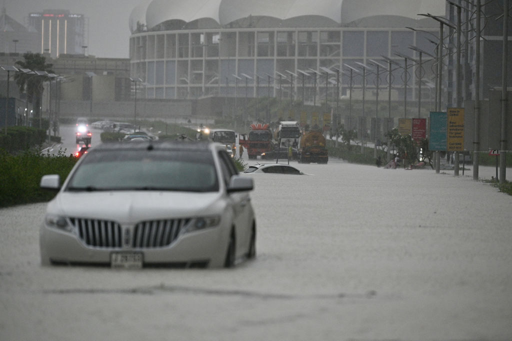 PICS: Flooded roads, stranded cars amid massive UAE storm