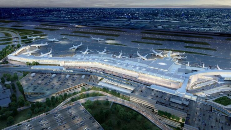 JFK Terminal 6 Roadway-Approach_ render Image courtesy The Port Authority of New York and New Jersey