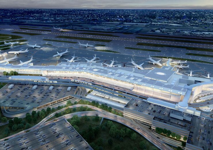 JFK Terminal 6 Roadway-Approach_ render Image courtesy The Port Authority of New York and New Jersey