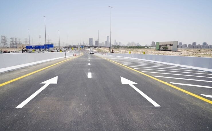 Major bridge opens as part of Al Garn Al Sabkha-Sheikh Mohammed bin Zayed Road Intersection Improvement Project. Image RTA X