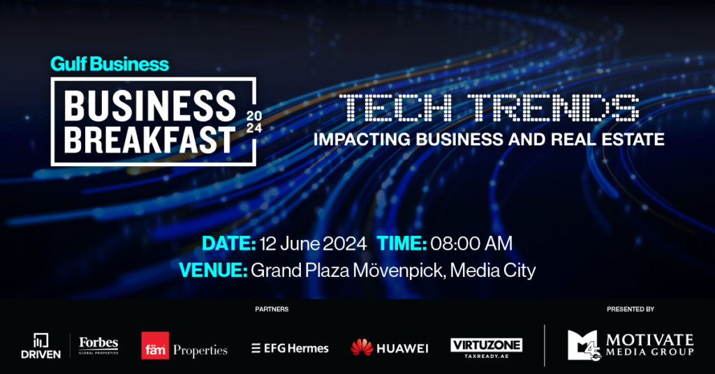 Join our Gulf Business tech, real estate panel on 12 June