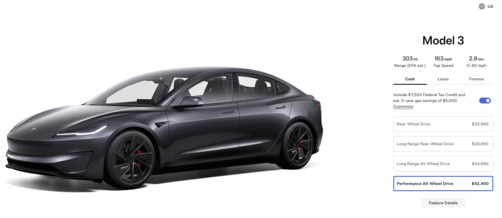 Tesla launches new Model 3 long-range variant