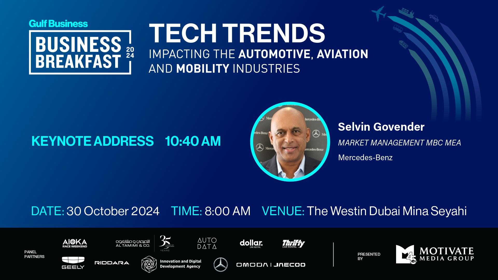 Gulf Business Panel: Tech Trends Impacting the Automotive, Aviation and Mobility Sectors
