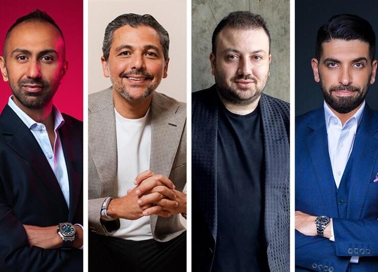 the final pitch investor-judges from left to right: Jigar Sagar, Sami Khoreibi, Bijan Alizadeh and Dr Mohanad Alwadiya