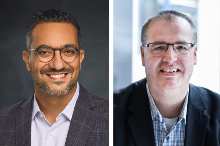 Johnny Karam, MD and  VP, International Emerging Markets, (Left) and Mark Molyneux, EMEA CTO (right) at Cohesity