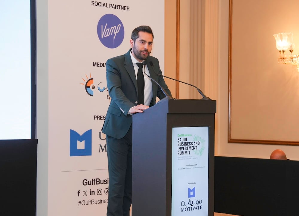 Mario Saaiby, digital director at Motivate Media Group, was the master of ceremonies for the day. Here is is giving a warm welcome to attendees in Arabic.