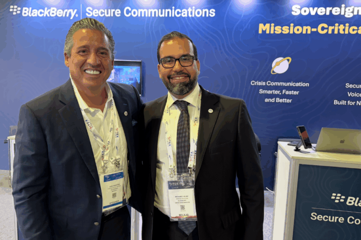 L to R: John Giamatteo, CEO, BlackBerry, and Mohamed Helmy, general manager