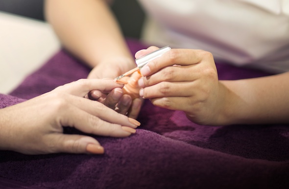 Etihad lounge manicure