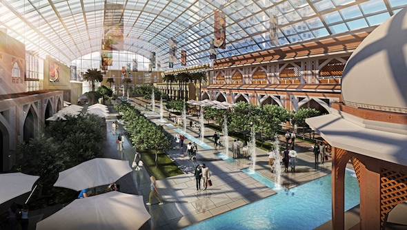 Ibn Battuta courtyard and glass roof