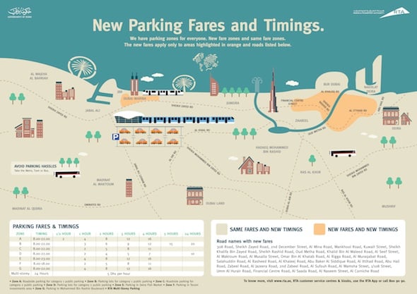 Dubais Rta Reveals New Parking Fares And Zones